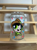 Cowgirl Powerpuff Girls Glass Cup image 1