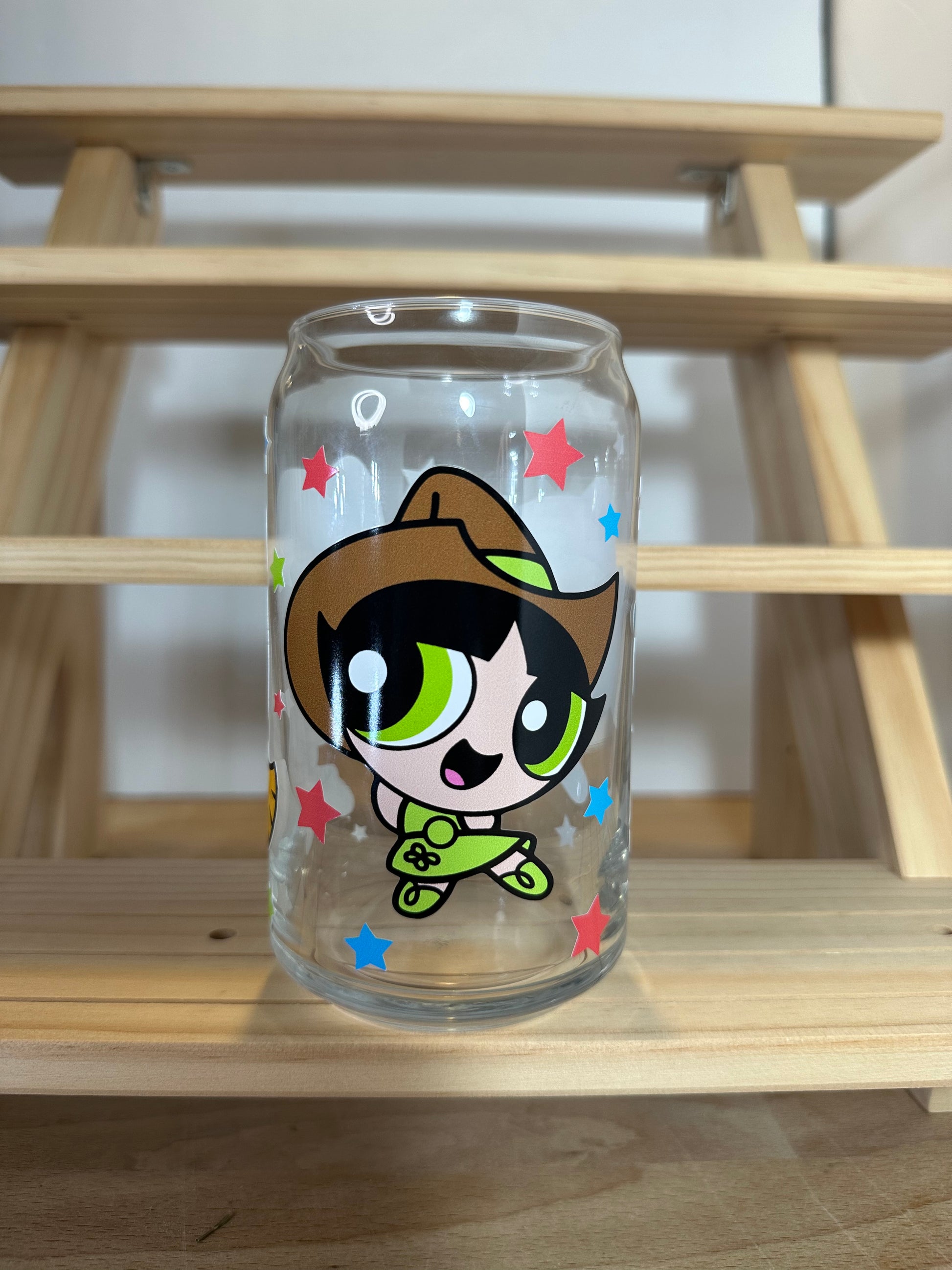 Cowgirl Powerpuff Girls Glass Cup image 1