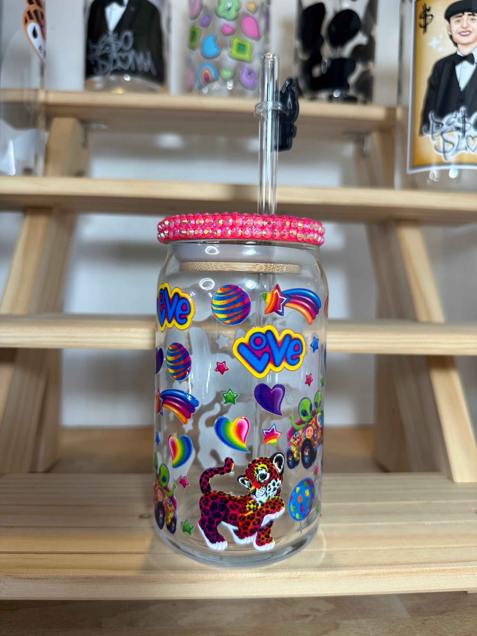 Lisa Frank Glass Cup image 5
