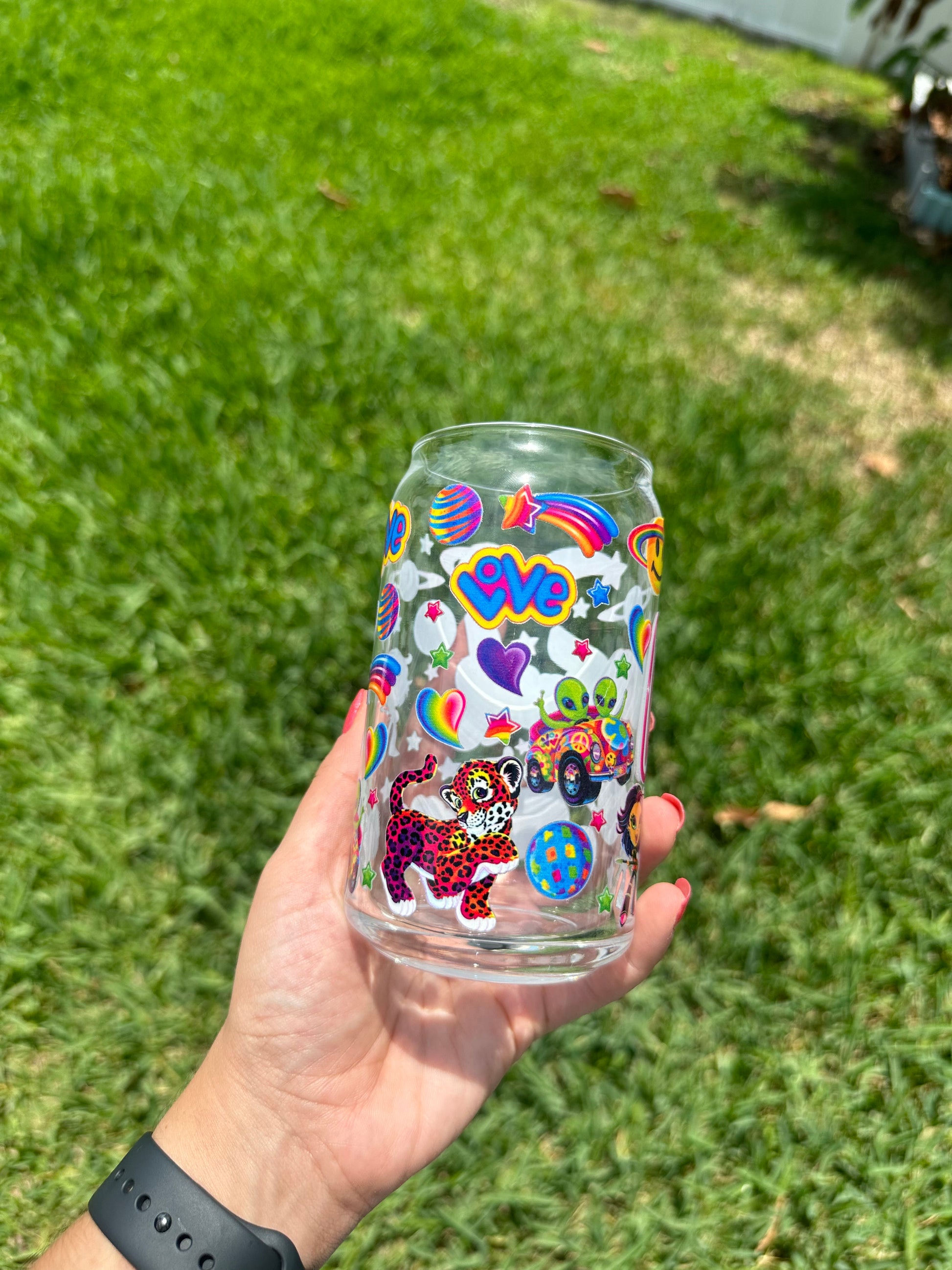 Lisa Frank Glass Cup image 4