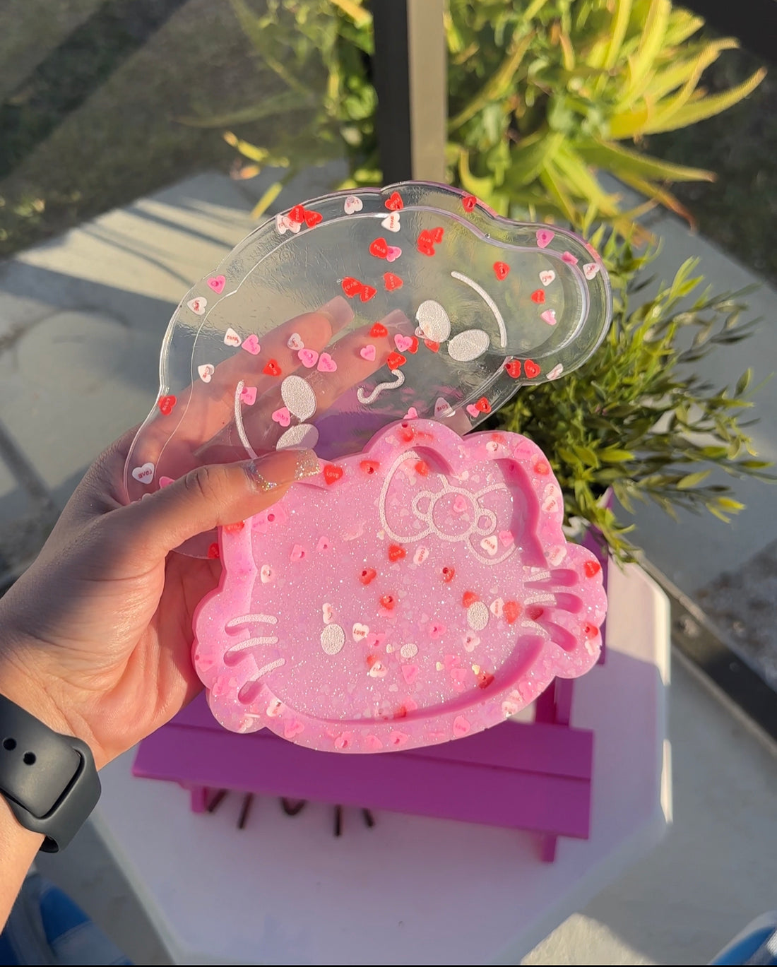 Valentines Hello Kitty Tray/ Coaster image 0