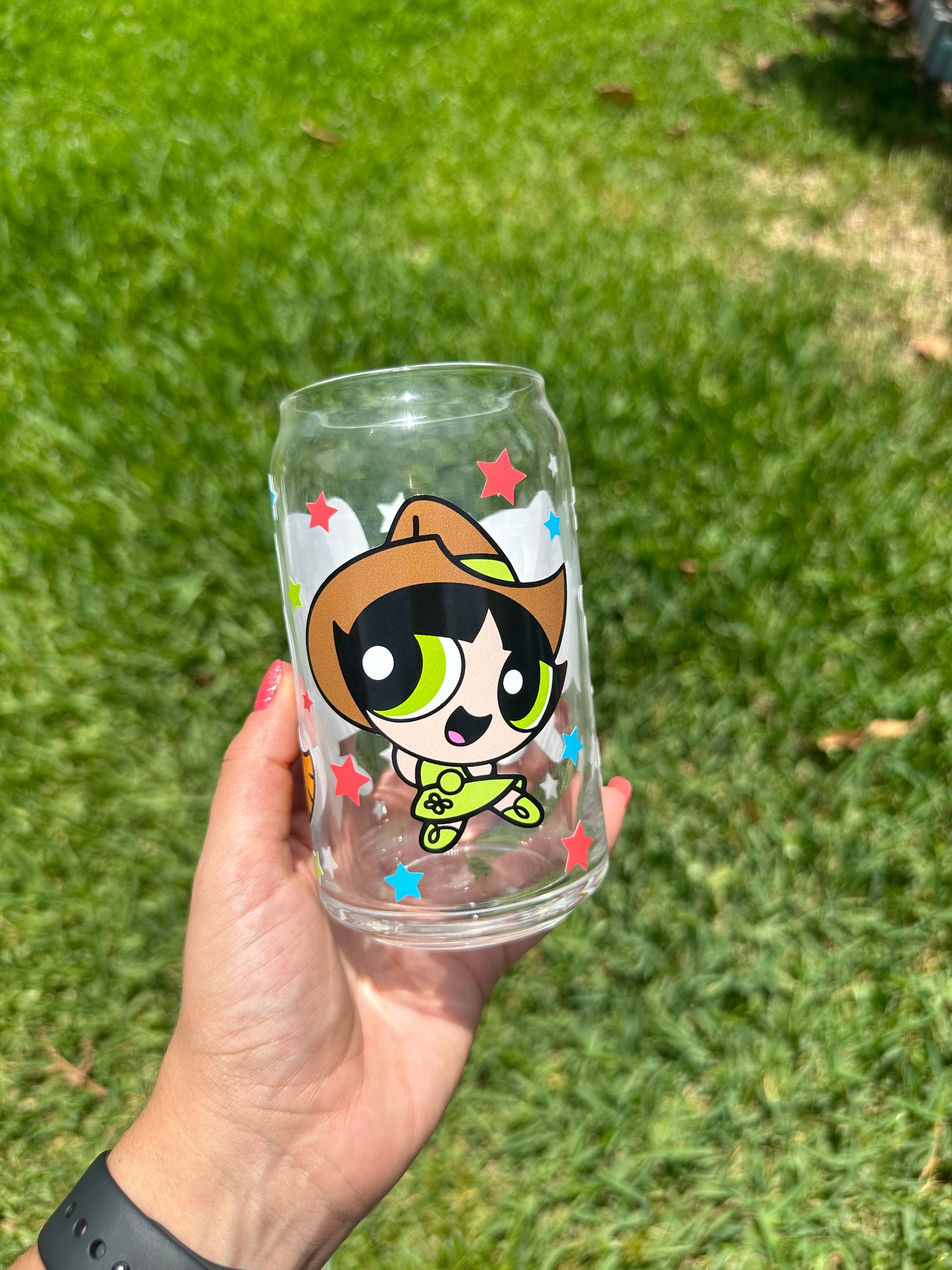 Cowgirl Powerpuff Girls Glass Cup image 5