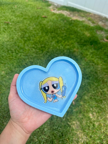Glitter Bubbles Rolling Tray Heart Shaped image 0
