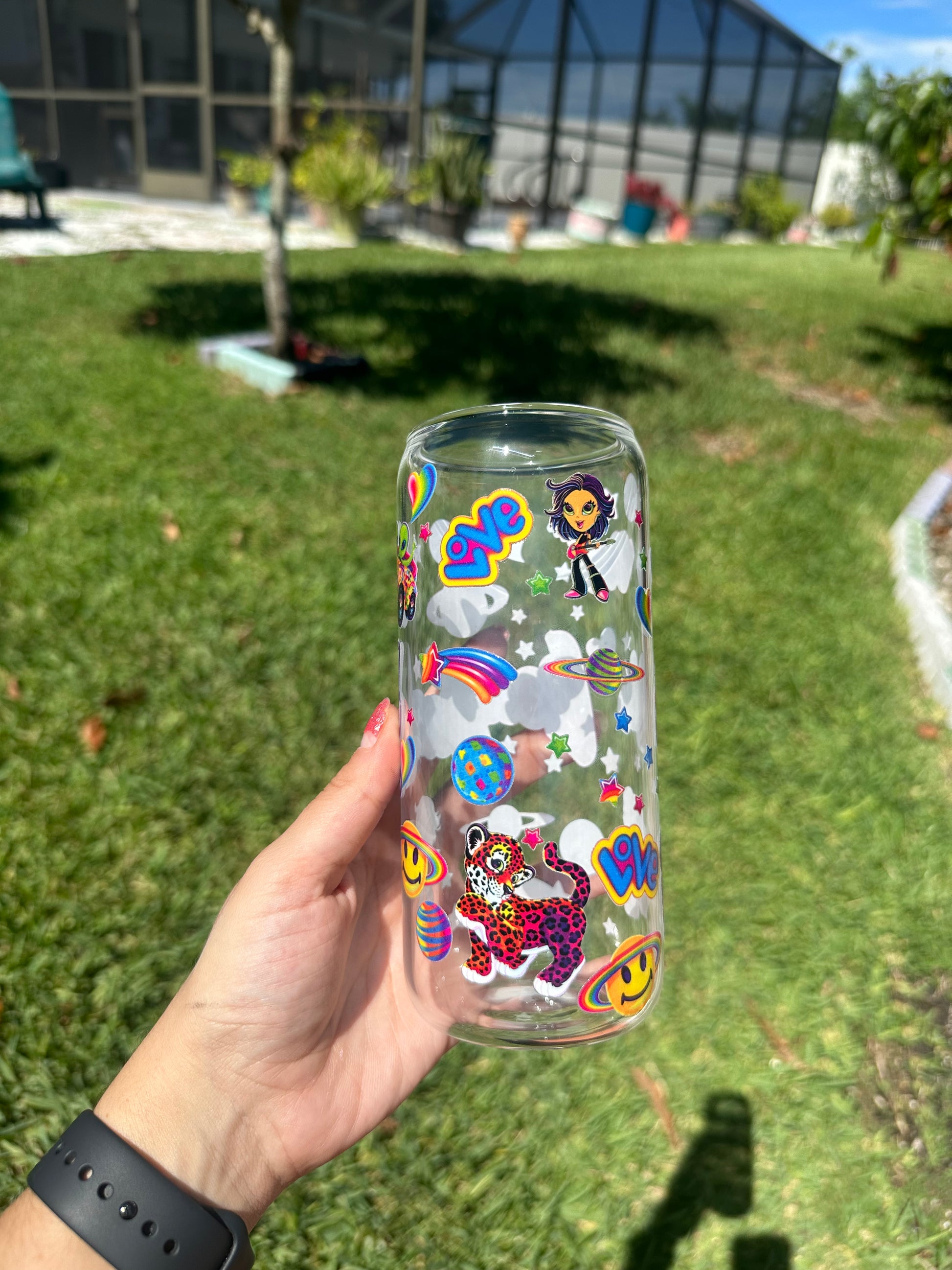 Lisa Frank Glass Cup image 3