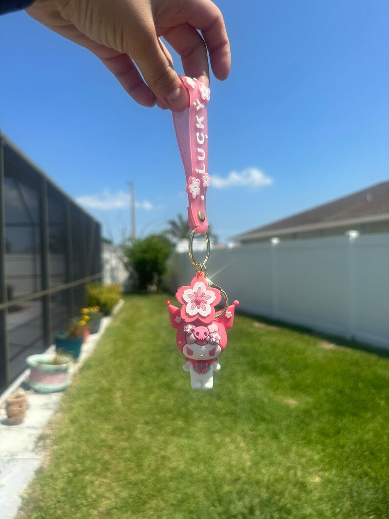 Pink Kuromi Keychain image 0