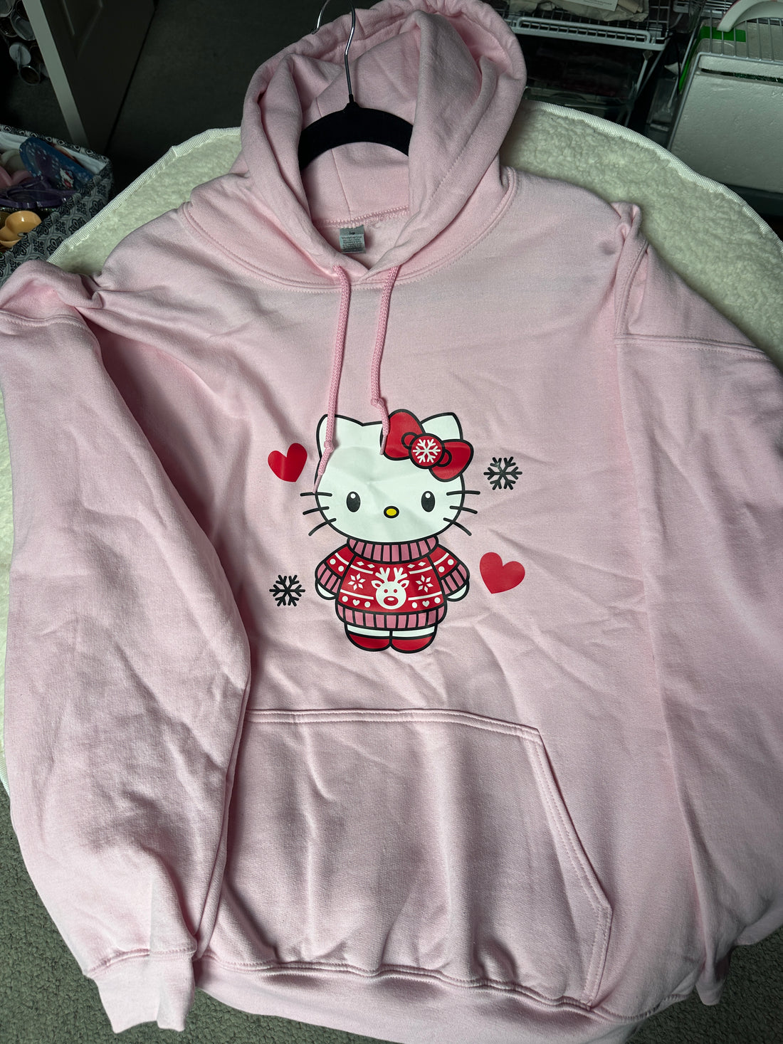 Pink Sweater Season Hello Kitty Hoodie image 0