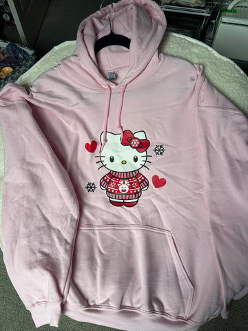 Pink Sweater Season Hello Kitty Hoodie image 0