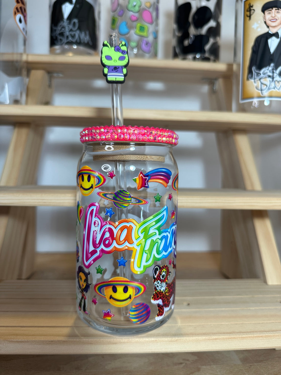 Lisa Frank Glass Cup image 0