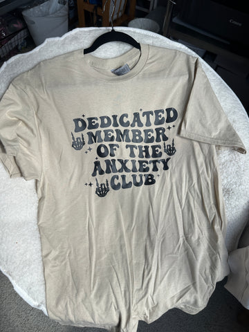 Anxiety Club T Shirt image 0