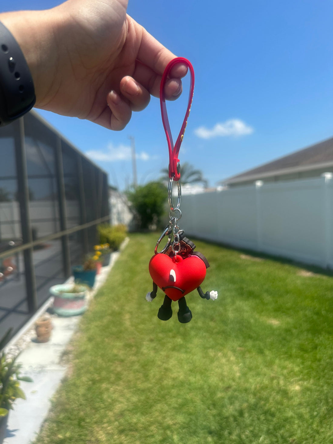 Bad Bunny Corazoncito Keychain image 0