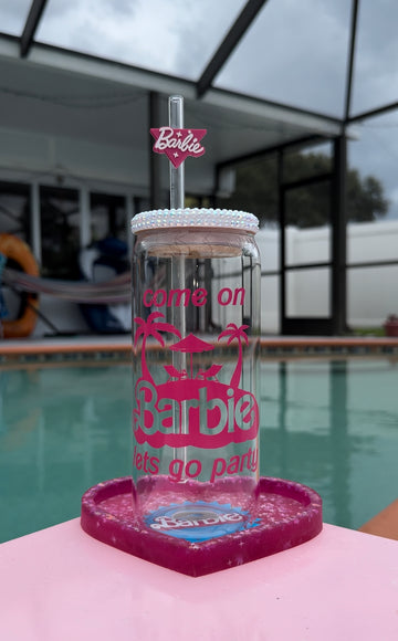 Come on Barbie Let’s go Party Glass Cup image 0