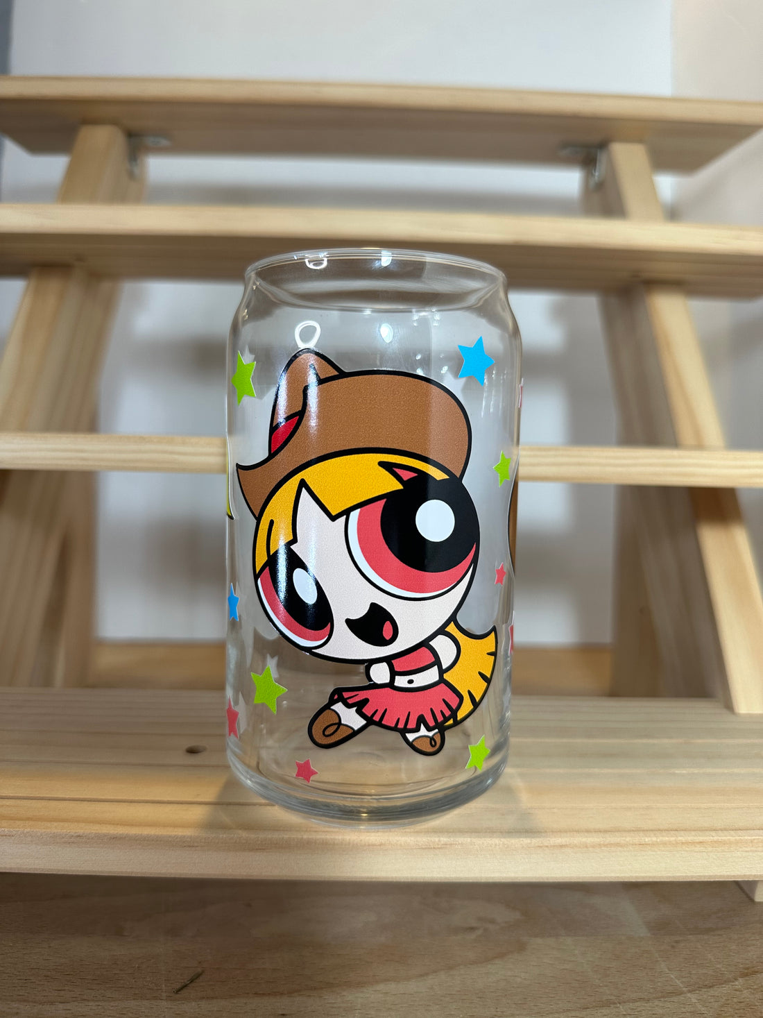 Cowgirl Powerpuff Girls Glass Cup image 0