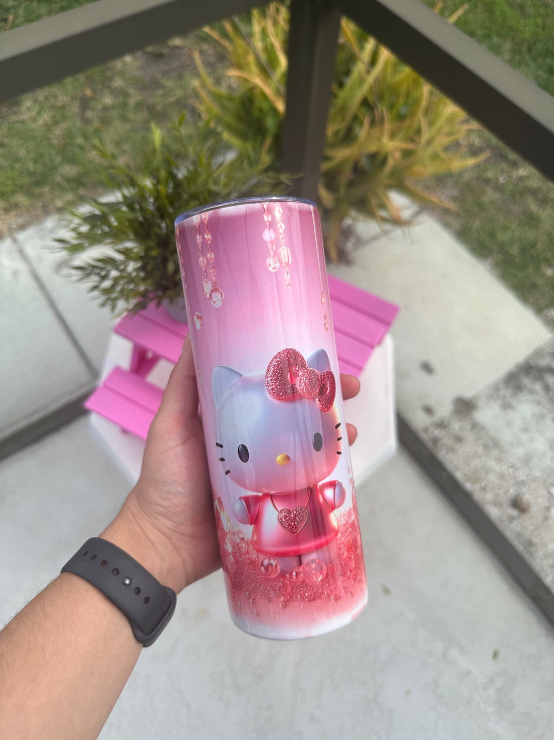 Pink Diamonds Hello Kitty  Tumbler image 0