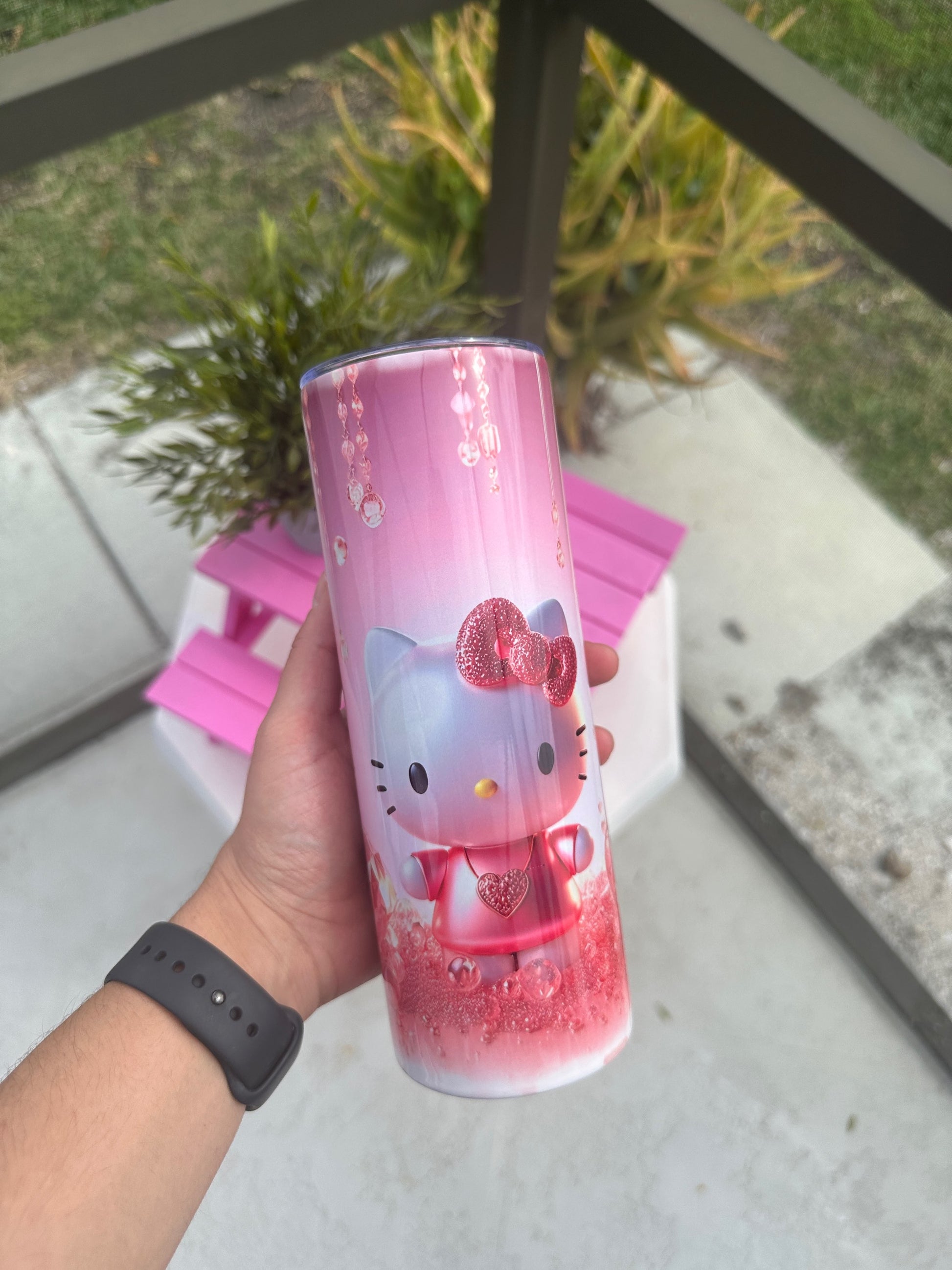 Pink Diamonds Hello Kitty  Tumbler image 0
