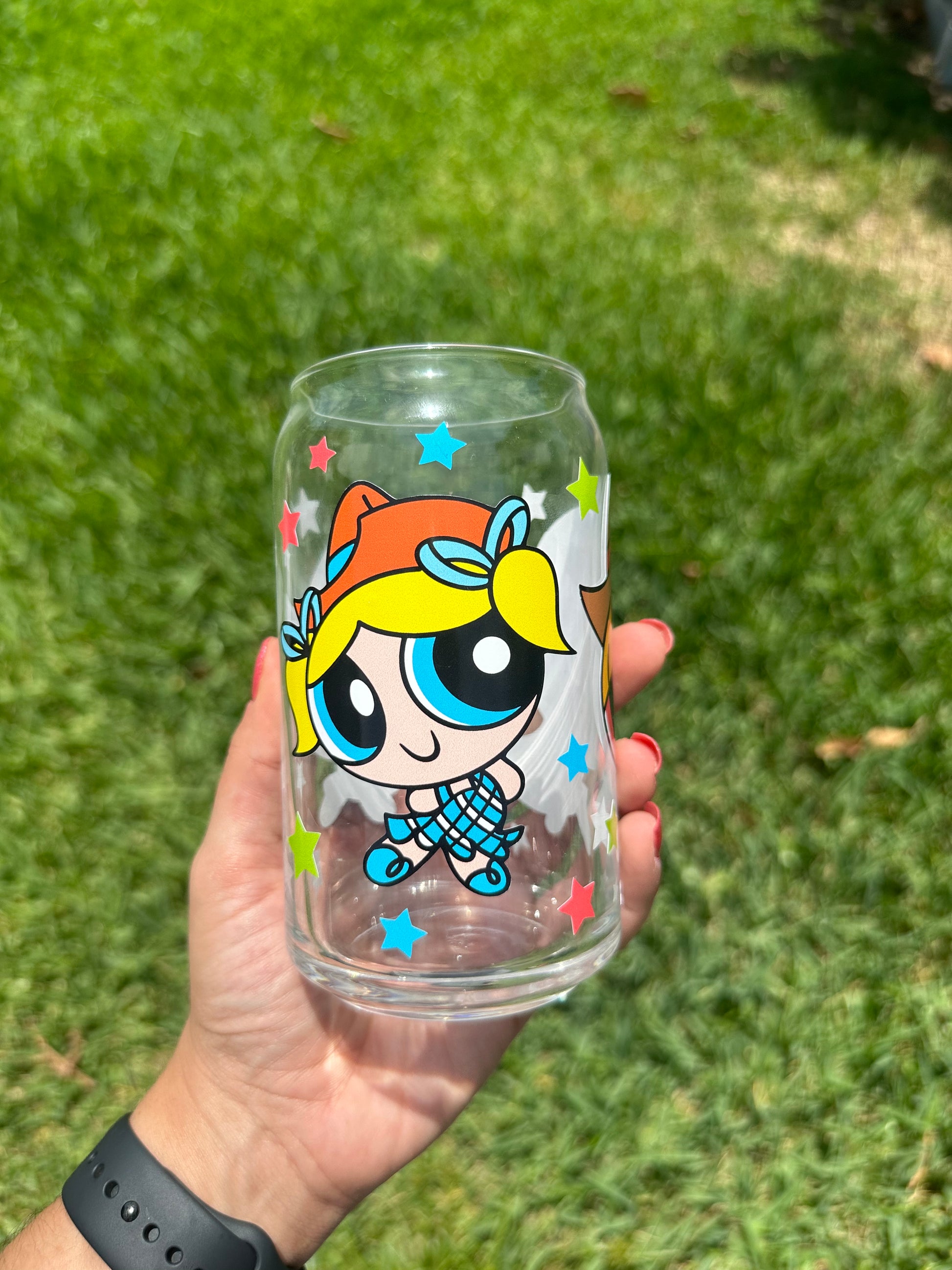 Cowgirl Powerpuff Girls Glass Cup image 4