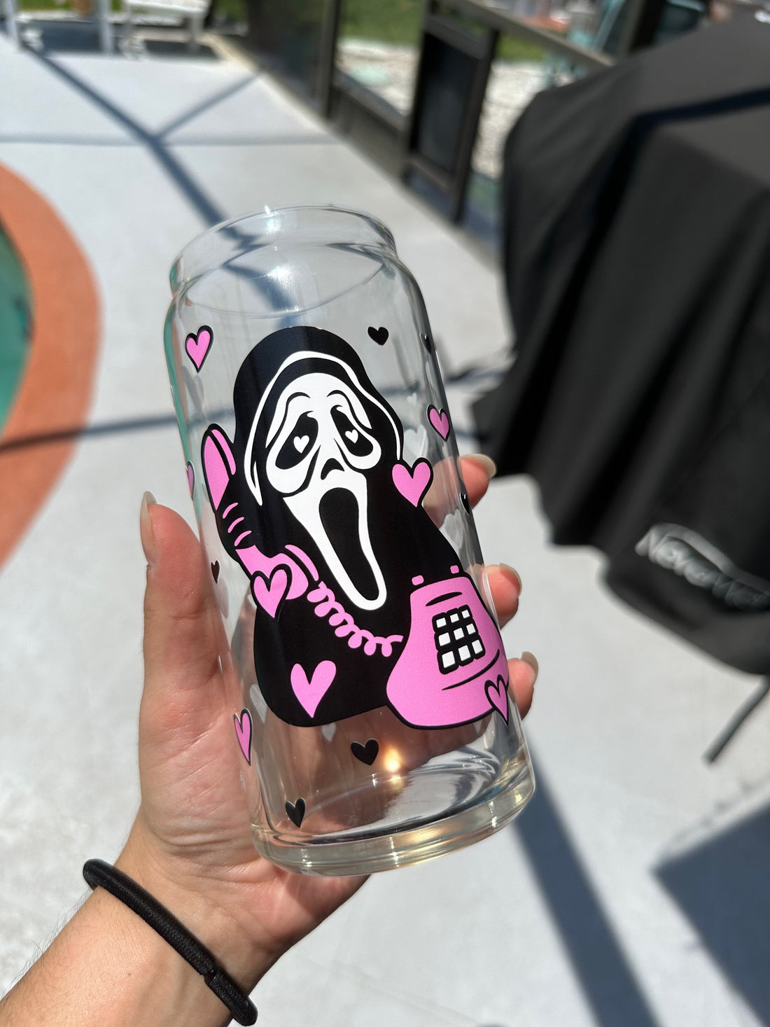 Scream Ghostface Glass Cup image 0