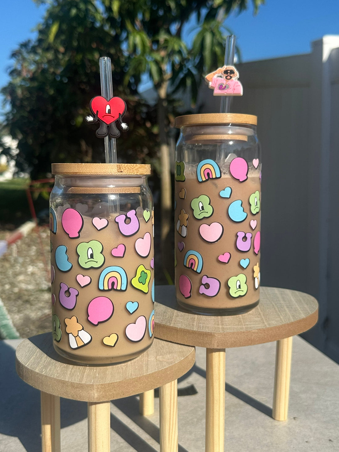 Lucky Charms Bad Bunny Glass Cup | St Patrick’s Day Cup image 0