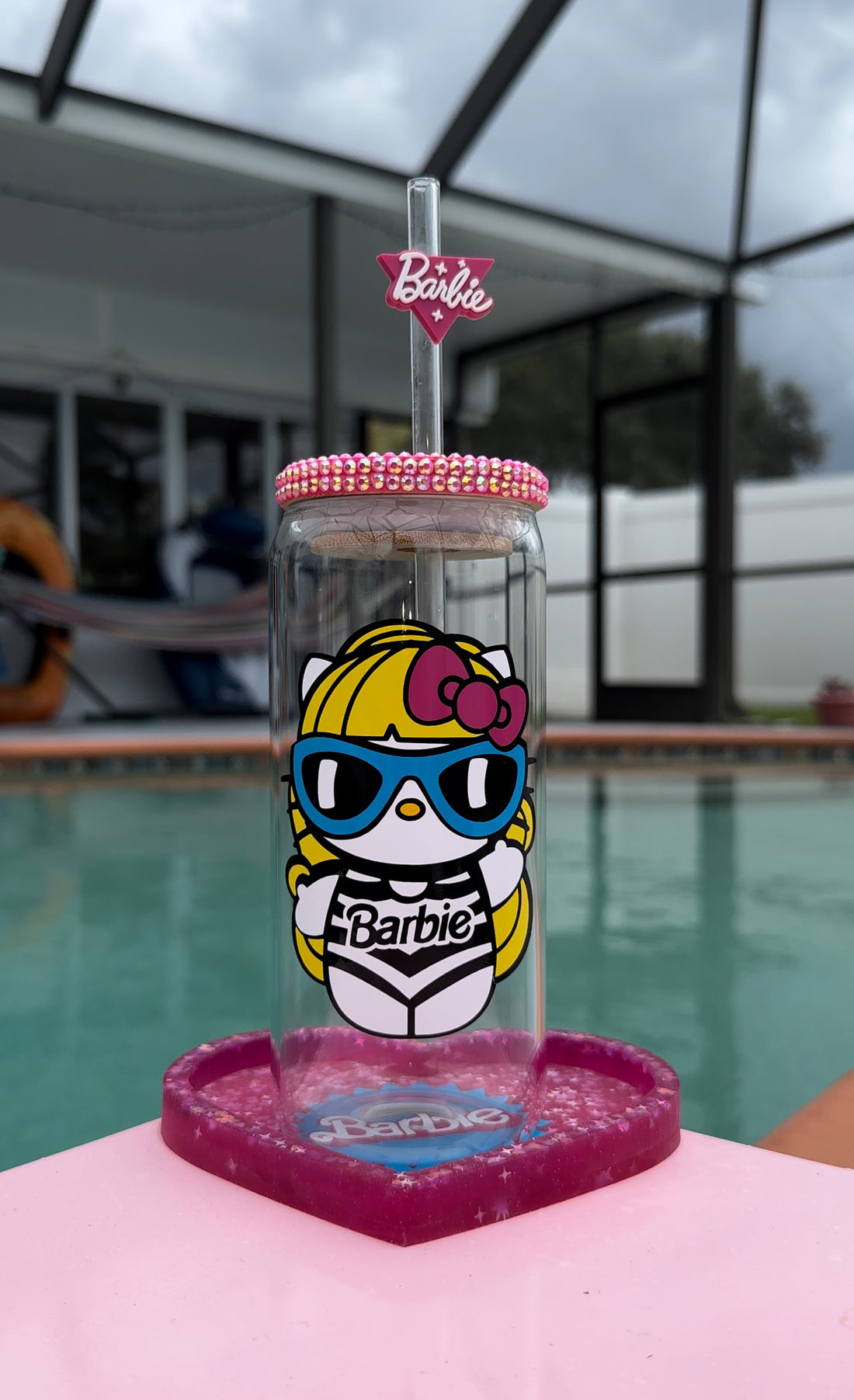 Hello Kitty x Barbie Glass Cup image 0