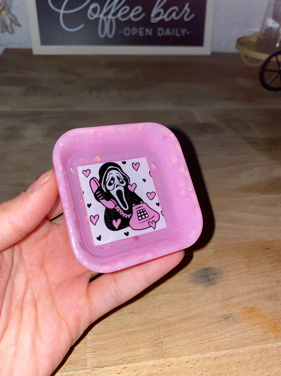 Pink Scream Ghostface Mini Ashtray image 0