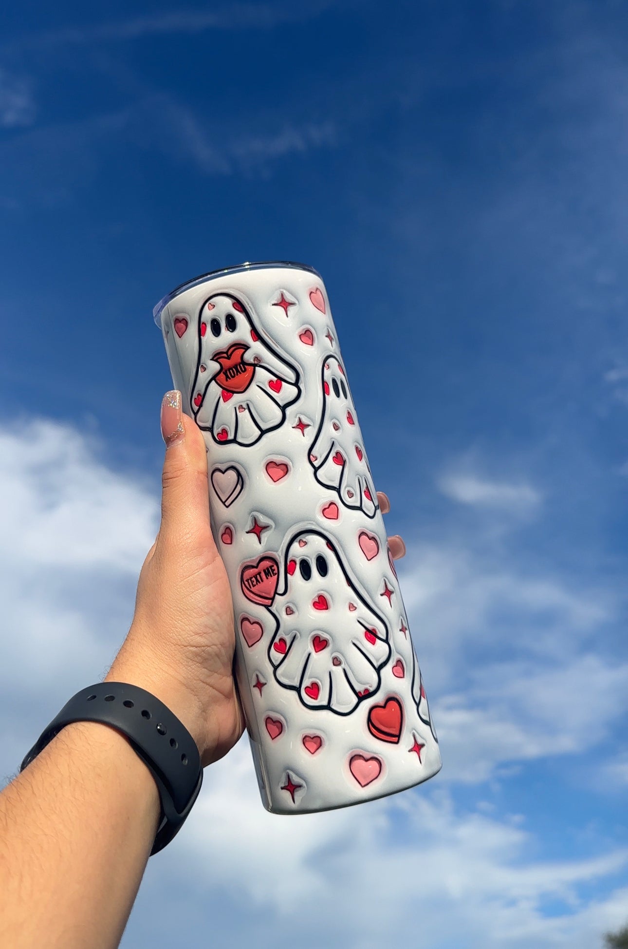 Be my Boo Ghost Valentine Tumbler image 0