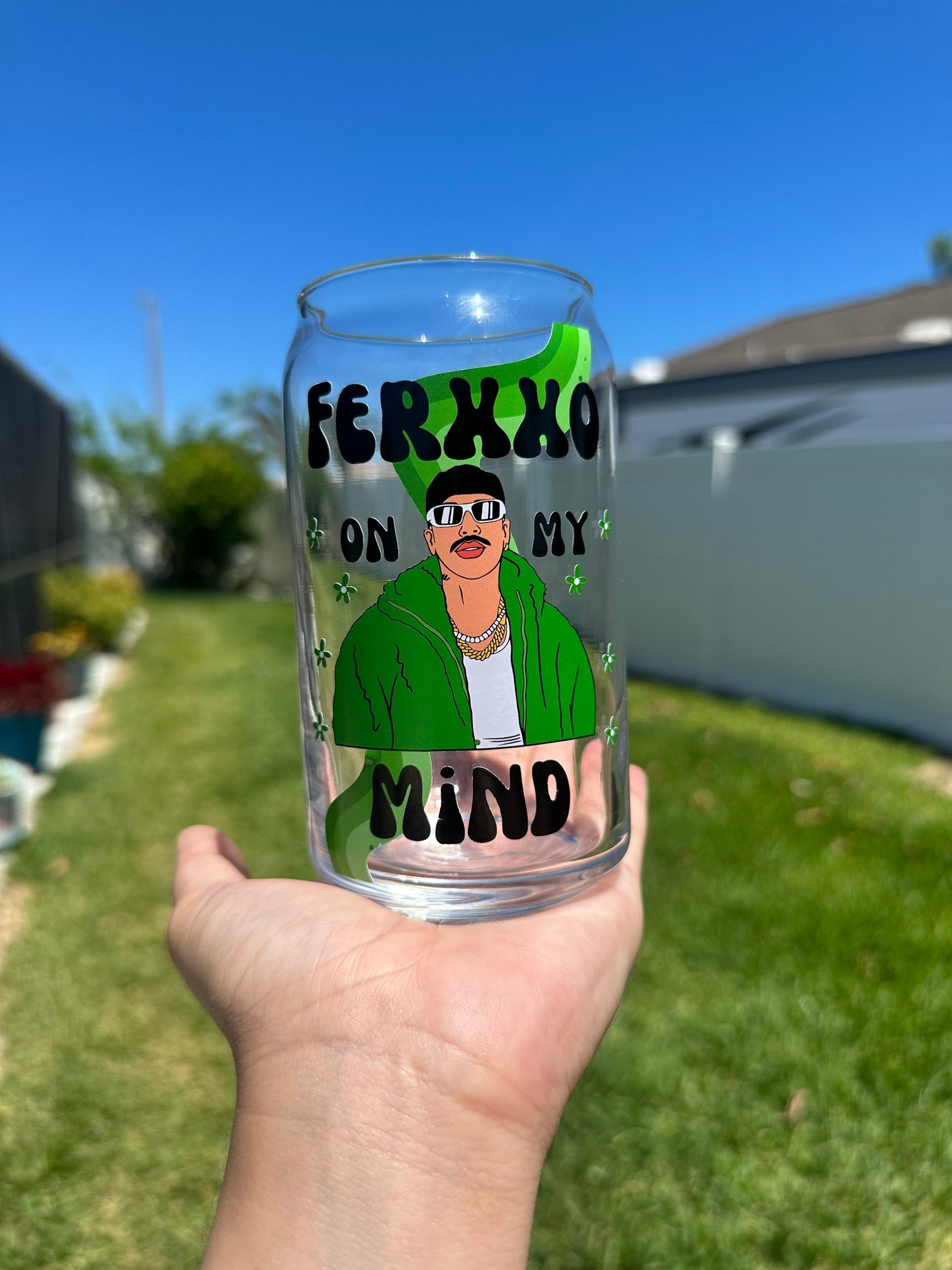 Feid Ferxxo Glass Cup image 0